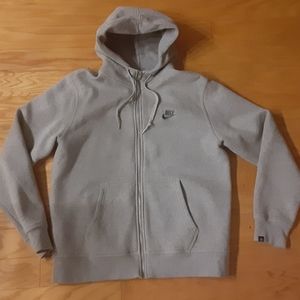 Nike sportswear silver tab aw77 gray men's hoodie large